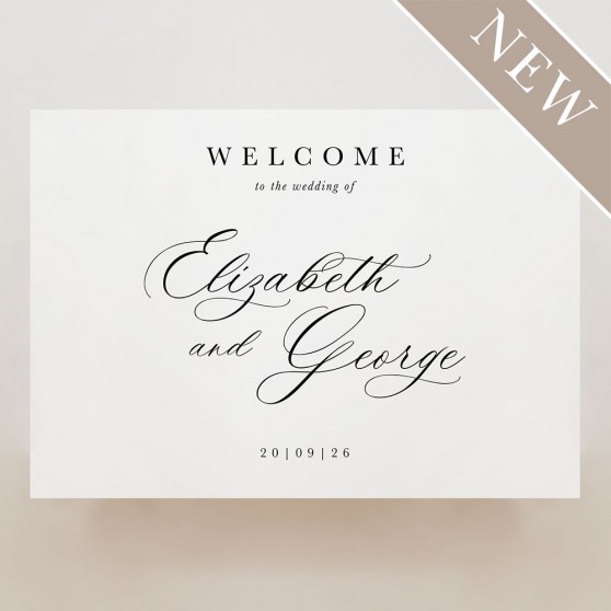 Black and White Classic Wedding Welcome Sign hotsell A1